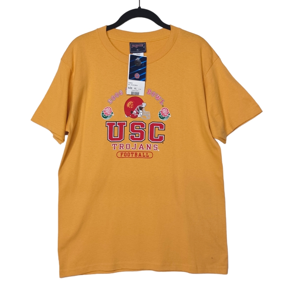 JANSPORT USC Trojans 2006 Rose Bowl Football Yellow Short Sleeve T Shirt NWT XL